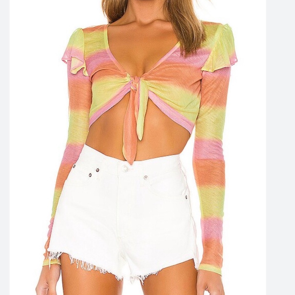 Lovers + Friends Guava Top in Sunset Ombré Women's XS Summer Spring Coastal